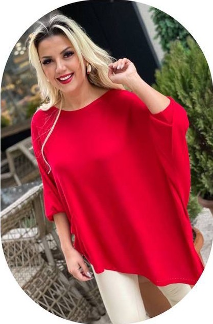 KIRMIZI OVERSİZE KAZAK